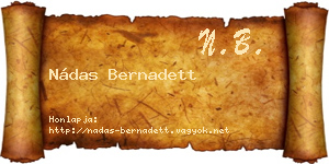 Nádas Bernadett névjegykártya