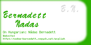 bernadett nadas business card