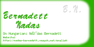 bernadett nadas business card